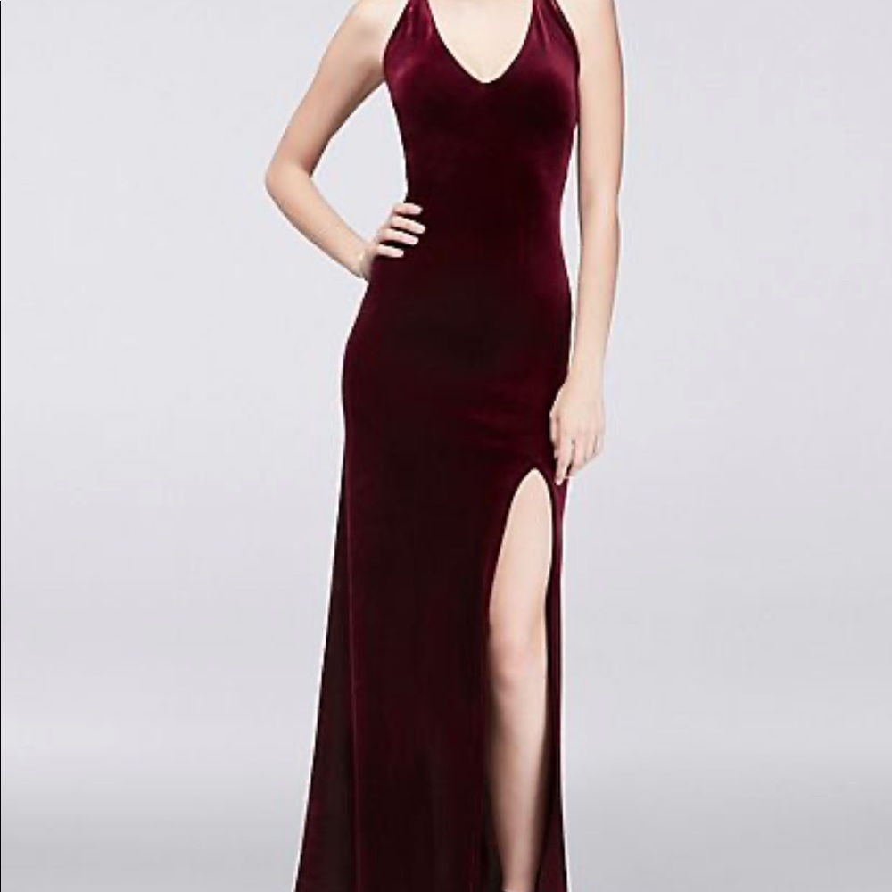 Velvet prom dress